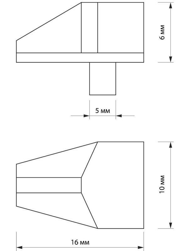 Полкодержатель, прозрачный, пакет 500 шт