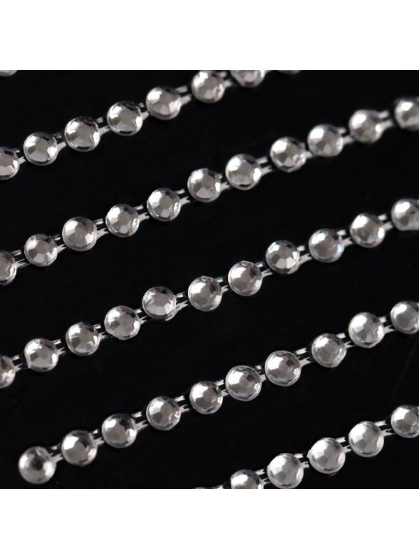 Стразы для декора, на клеевой основе, 2 мм, цвет серебристый