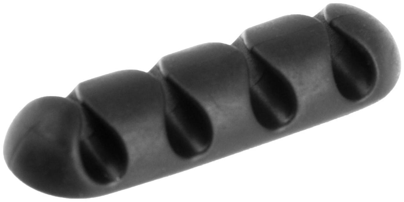 Держатель проводов TORSO, самоклеящийся, 4 деления, 6.5×2 см, черный