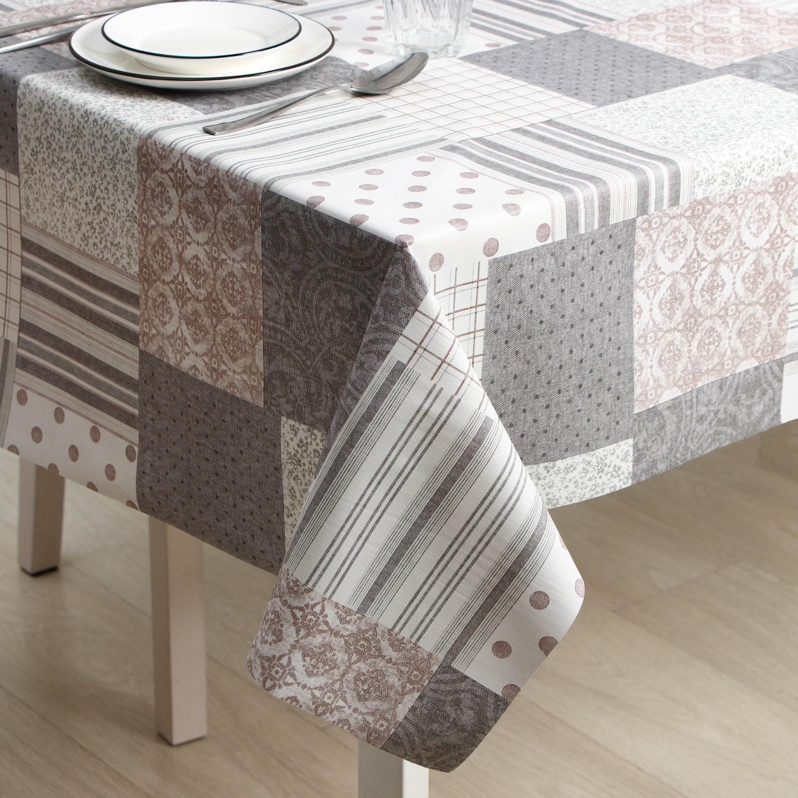 Клеёнка столовая на тканевой основе, рулон 20 метров, ширина 137 см, цвет коричнево-серый