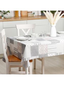 Клеёнка столовая на тканевой основе, рулон 20 метров, ширина 137 см, цвет коричнево-серый