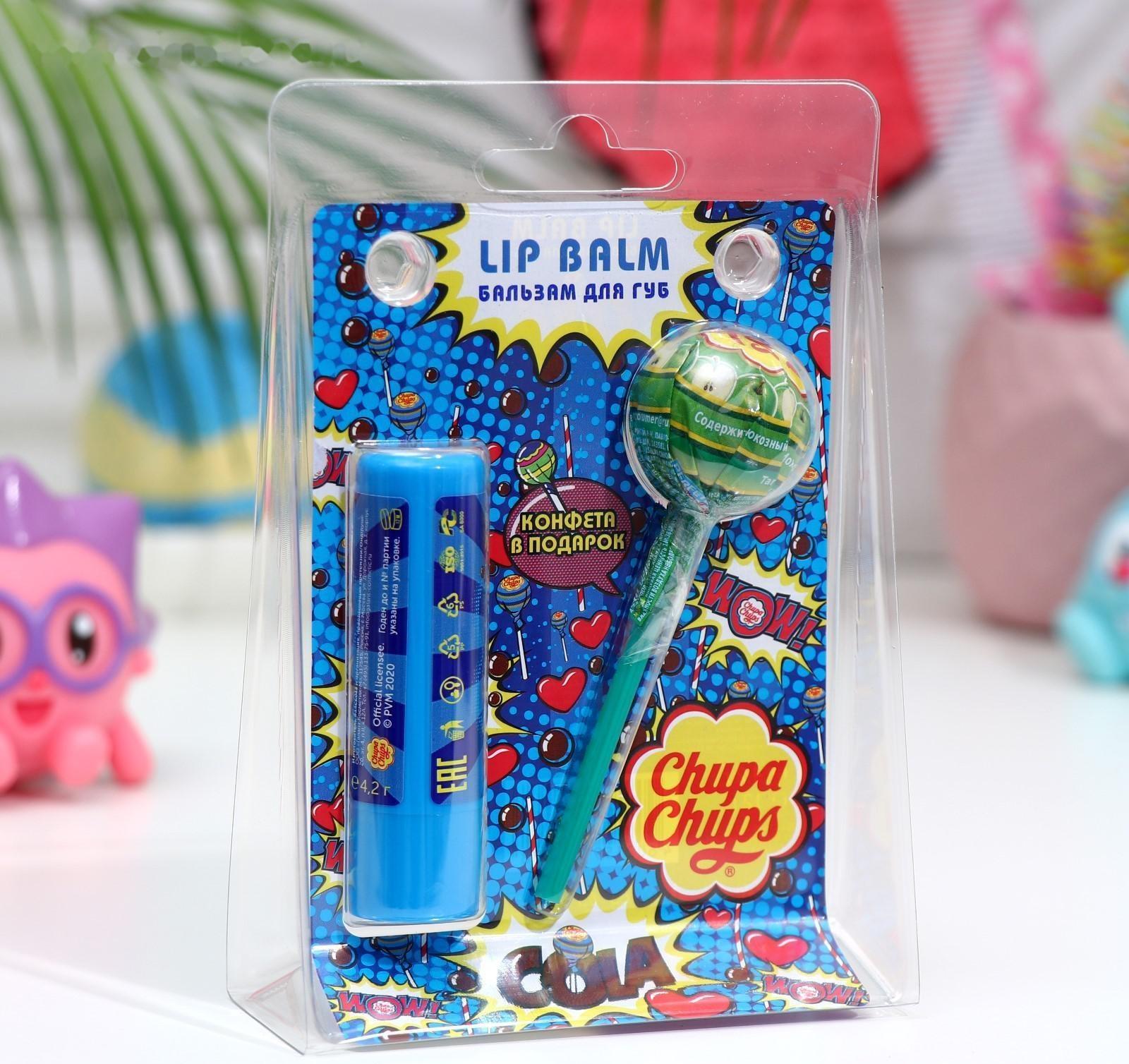 Набор Бальзам для губ Chupa chups Кола и Карамель 4,2 г