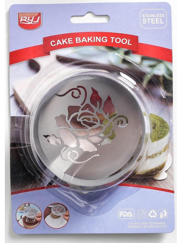 Форма для выкладки с трафаретом «Роза», 8×8×4 см