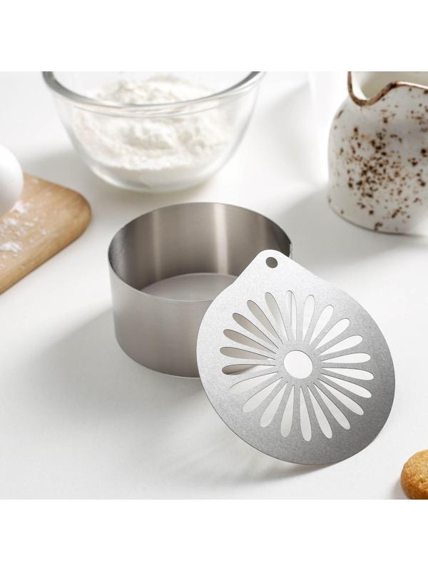 Форма для выкладки с трафаретом «Ромашка», 8×8×4 см