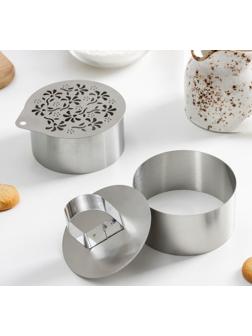 Форма для выкладки с прессом и трафаретом «Весна», 12×8×6,5 см