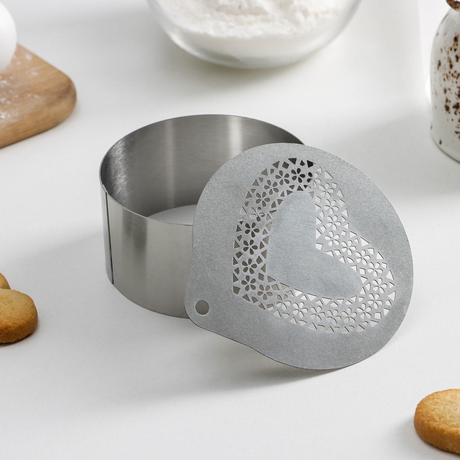 Форма для выкладки с прессом и трафаретом «Любовь», 8×4 см