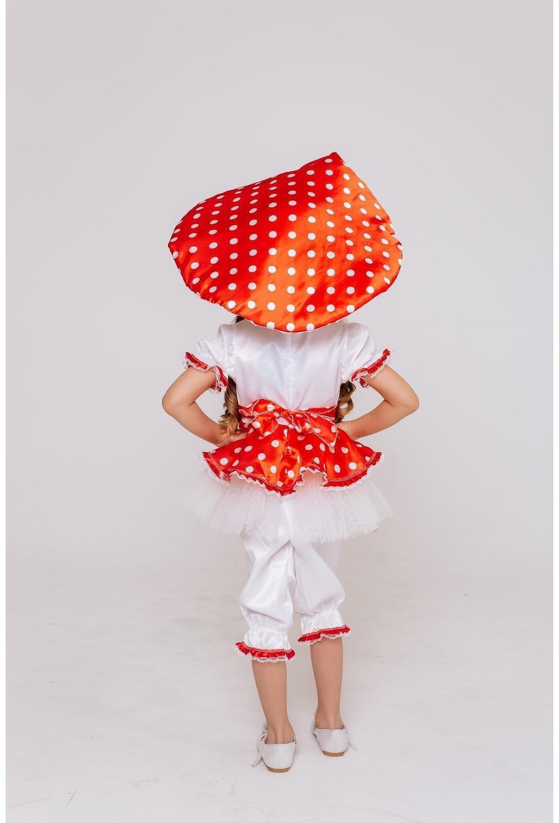 Карнавальный костюм «Мухомор», платье, панталоны, шапка, размер 116-60