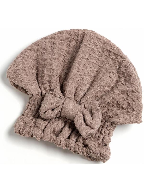 Набор для бани и ванной Этель «Вафля» полотенце 70*140 см+чалма 21*25 см, цв.коричневый