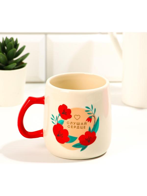 Кружка с крышкой и ложкой 