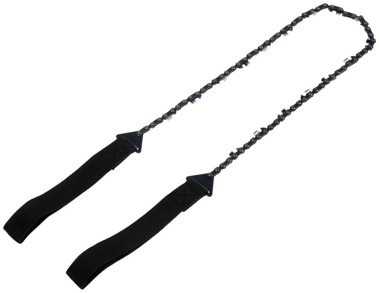 Пила ручная цепная ТУНДРА, карманная, походная, чехол-кобура, зуб через звено, 1000 мм