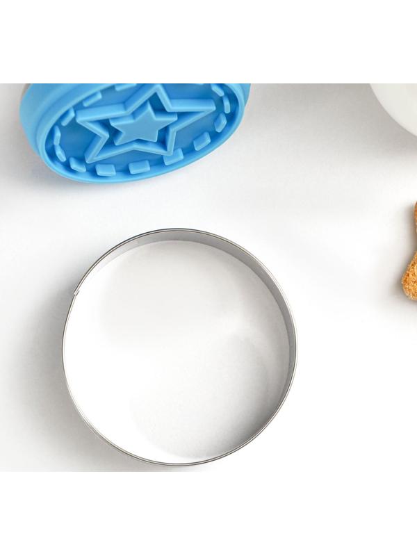 Набор для приготовления печенья «Суперзвезда», 2 шт: печать и форма для вырезания