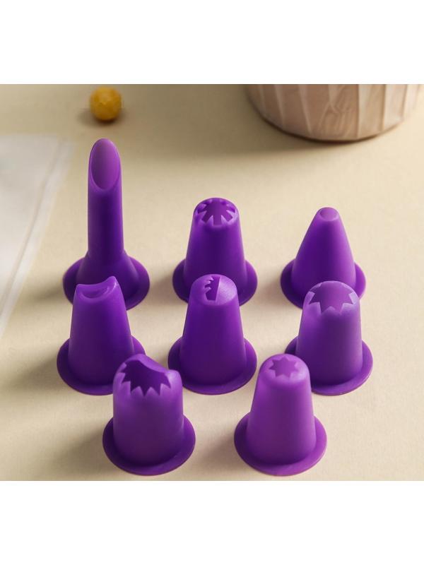 Набор кондитерский, 15 предметов: 8 насадок, 6 формочек, кондитерский мешок с адаптером