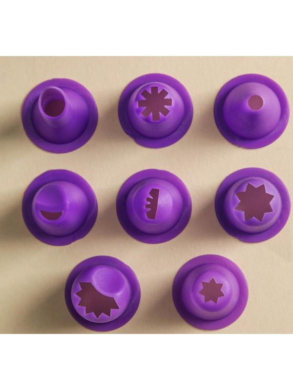 Набор кондитерский, 15 предметов: 8 насадок, 6 формочек, кондитерский мешок с адаптером