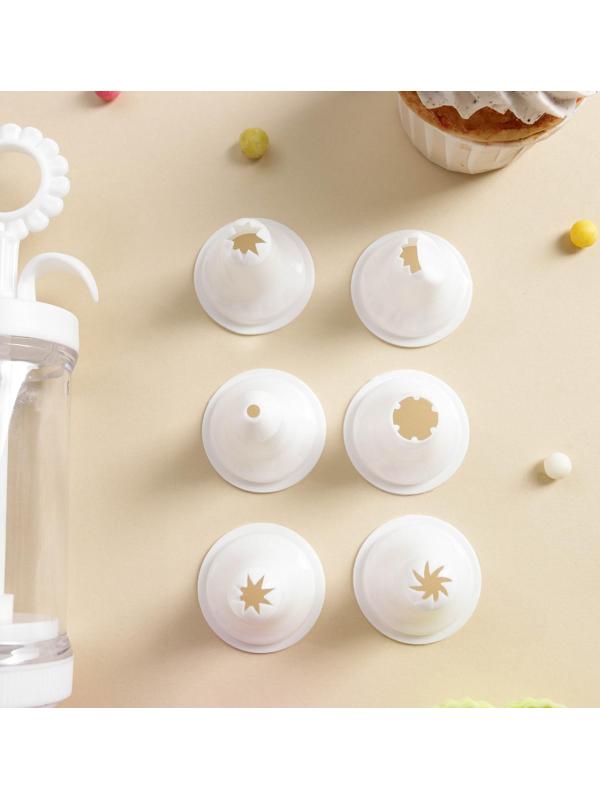 Набор кондитерский, 13 предметов: 6 насадок, 6 формочек, кондитерский шприц