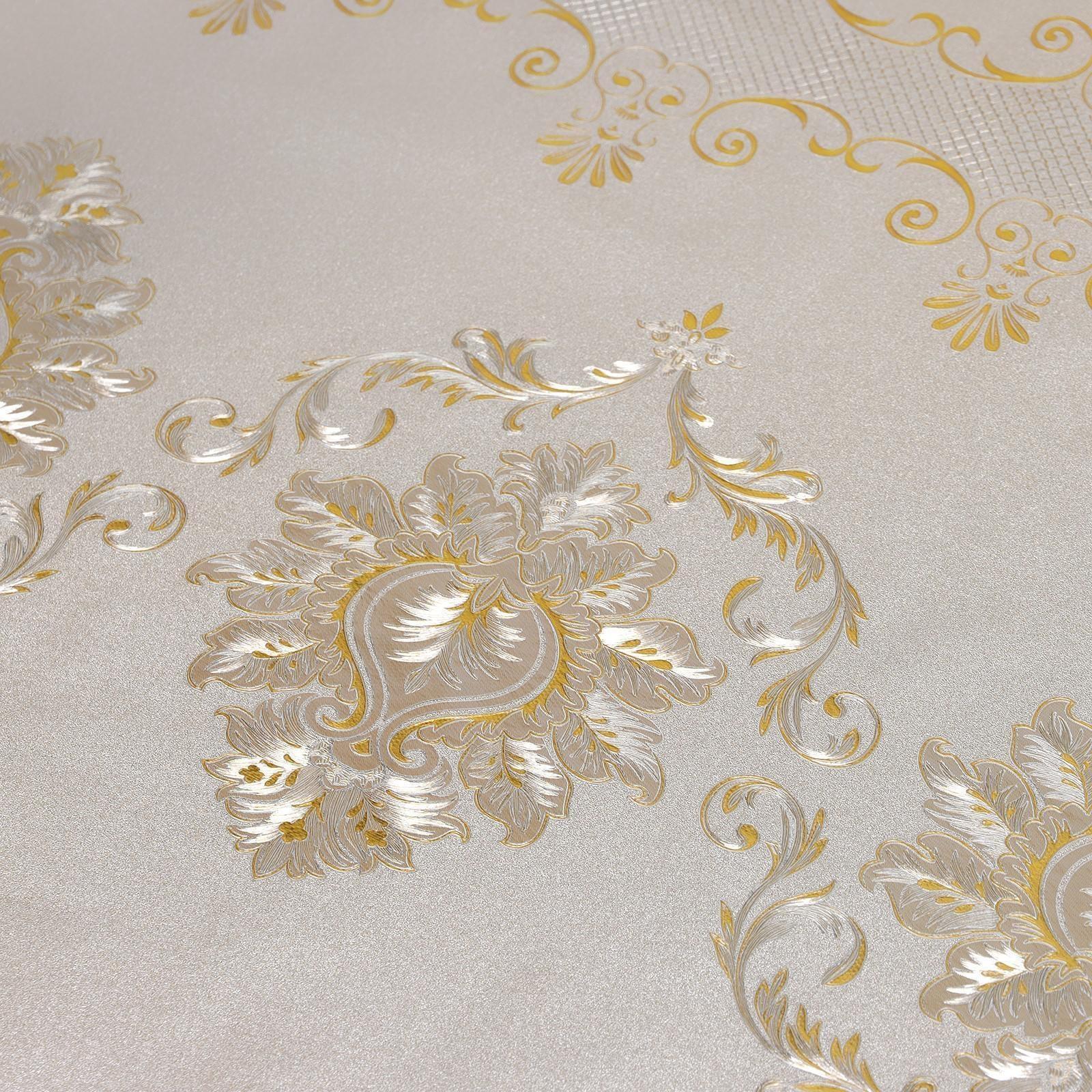 Клеёнка столовая на тканевой основе «Торжество», рулон 20 метров, ширина 137 см, цвет золотой