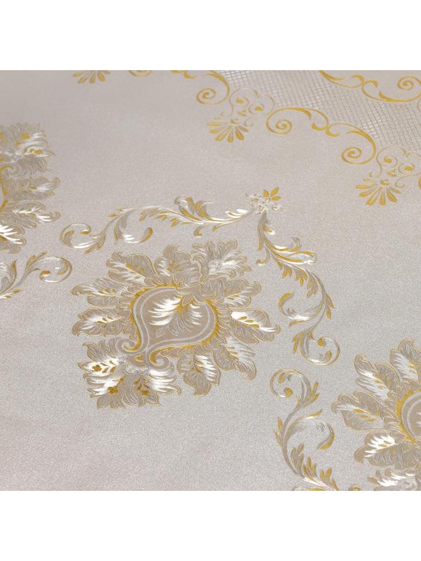 Клеёнка столовая на тканевой основе «Торжество», рулон 20 метров, ширина 137 см, цвет золотой