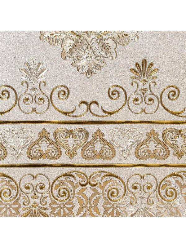 Клеёнка столовая на тканевой основе «Торжество», рулон 20 метров, ширина 137 см, цвет золотой
