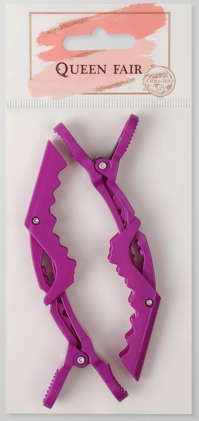 Набор зажимов для волос, 11,5 см, 2 шт, цвет МИКС