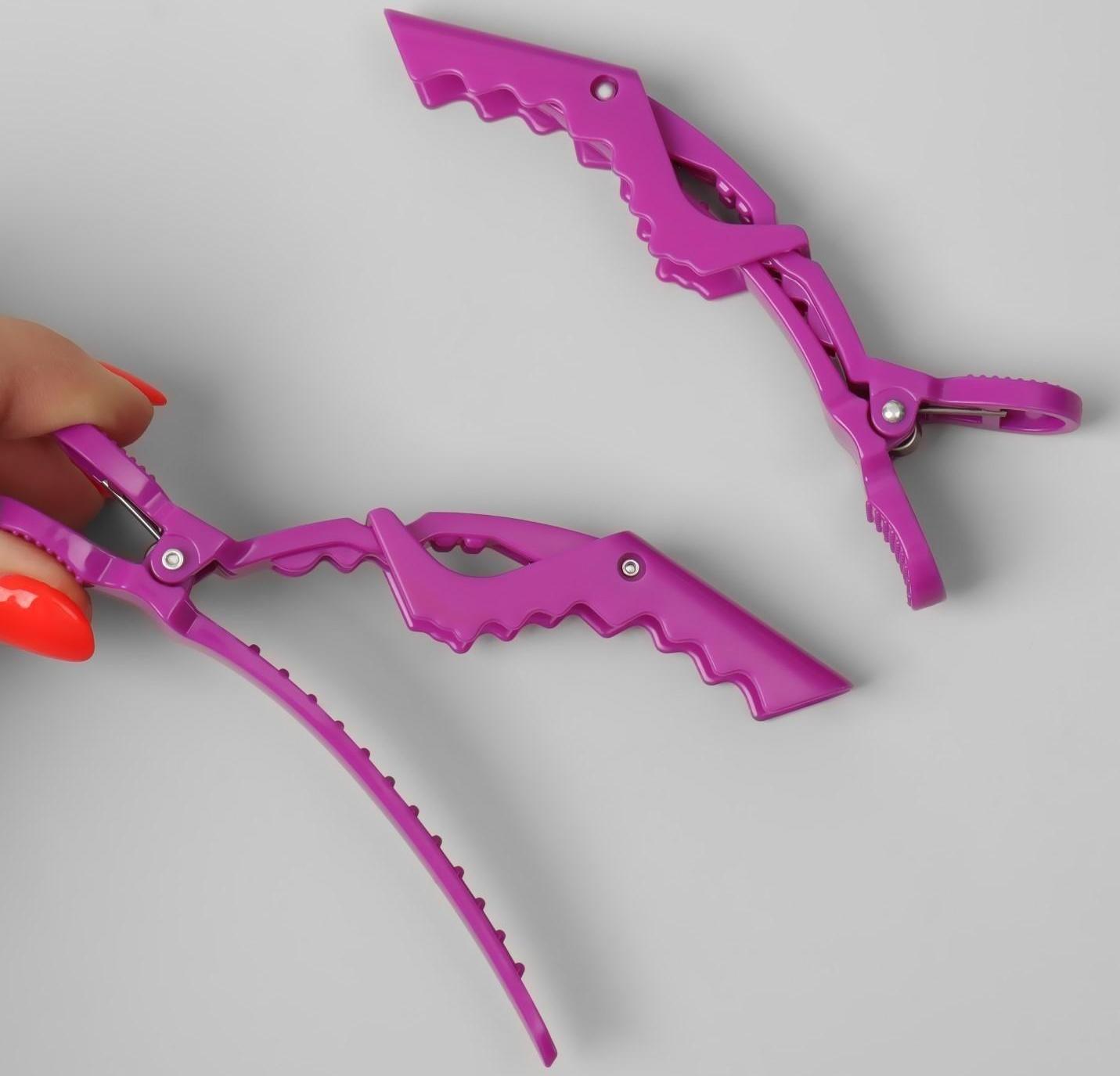 Набор зажимов для волос, 11,5 см, 2 шт, цвет МИКС