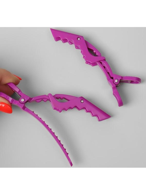 Набор зажимов для волос, 11,5 см, 2 шт, цвет МИКС