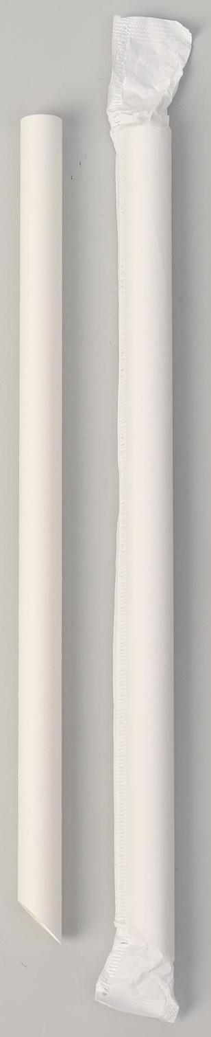 Трубочки для коктейля, бумажные, в индивидуальной упаковке, D= 1,2 см.