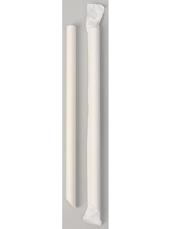 Трубочки для коктейля, бумажные, в индивидуальной упаковке, D= 1,2 см.