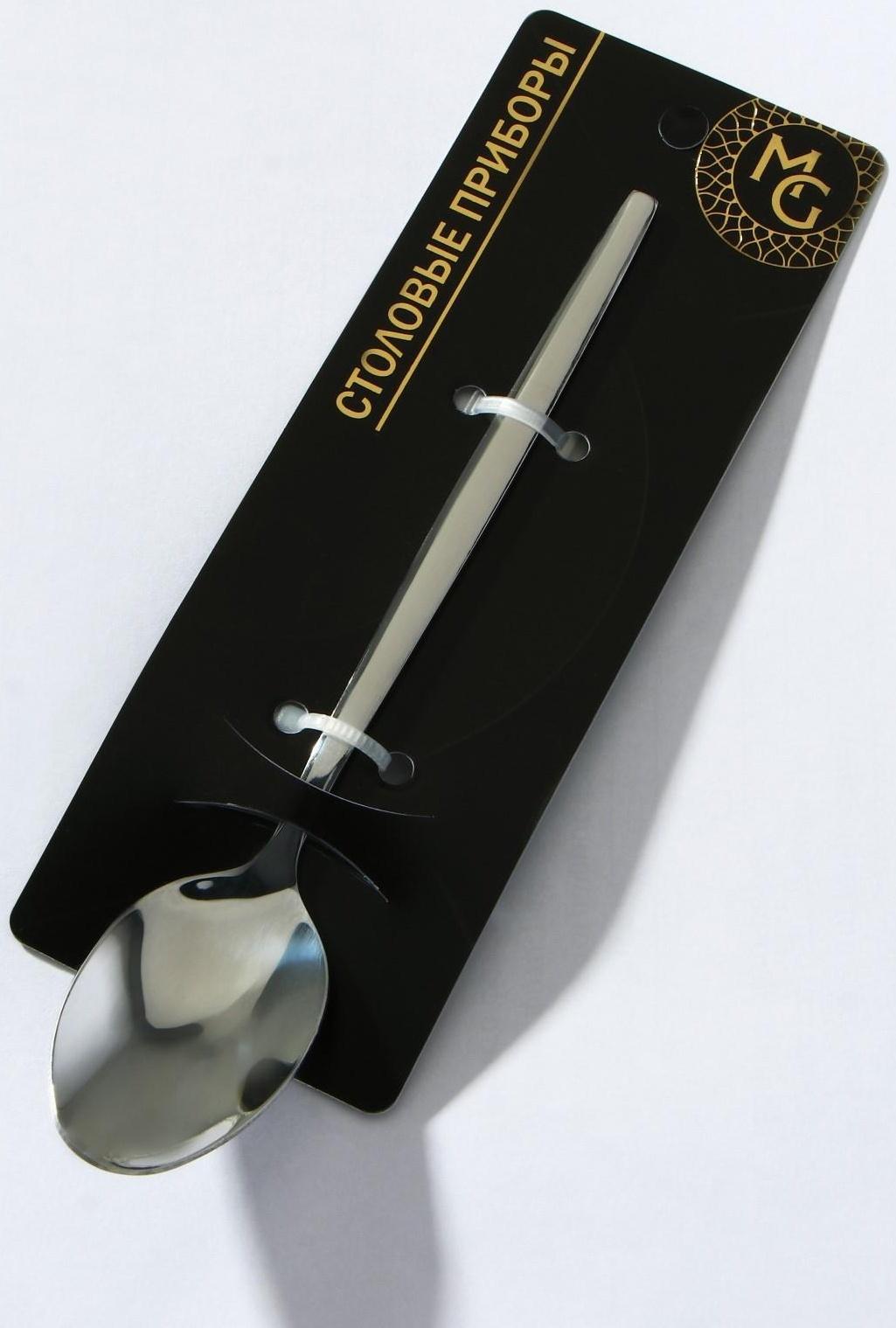 Ложка чайная из нержавеющей стали Magistro «Блинк», 14,5×3, на подвесе, цвет серебряный