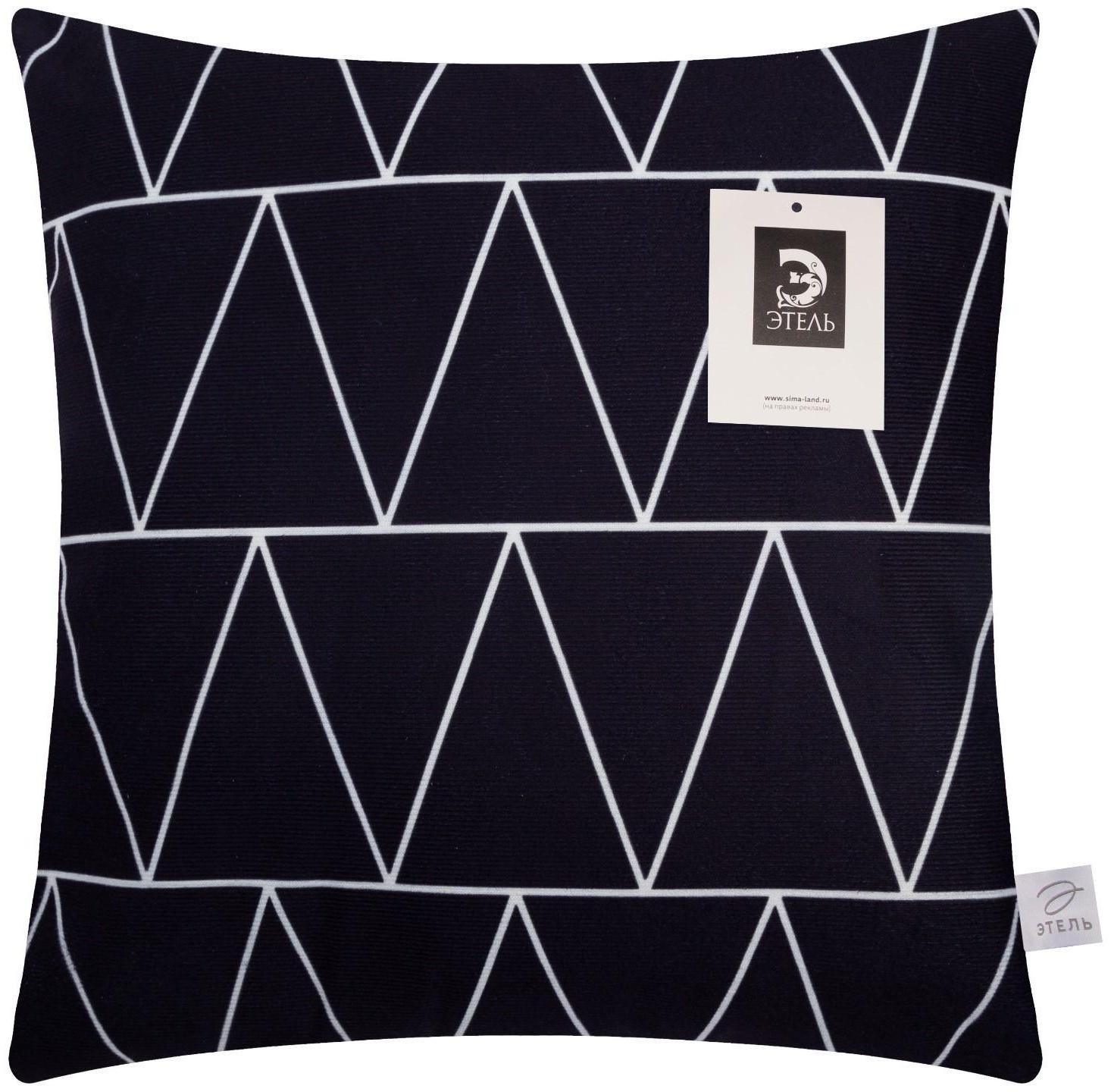 Наволочка декоративная Этель Геометрия «Зигзаги» 40х40 см, велюр
