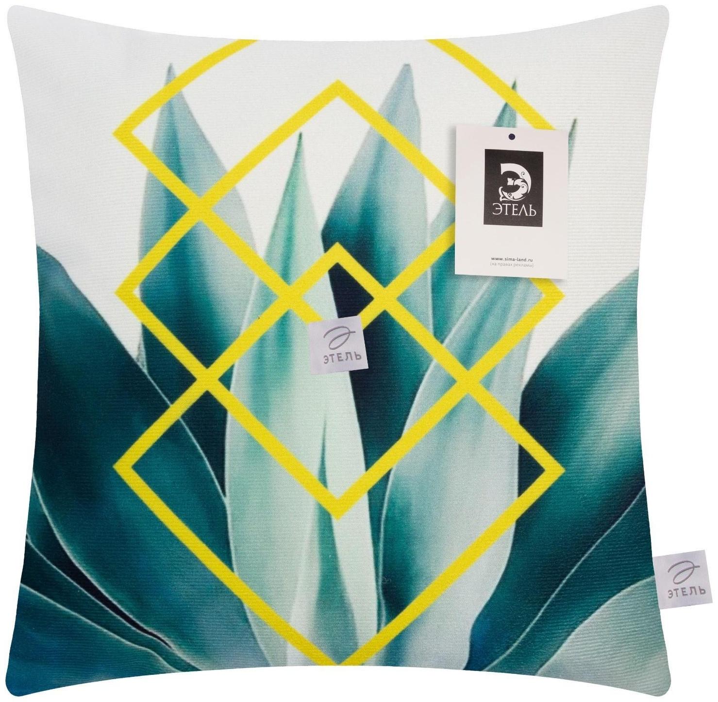 Наволочка декоративная Этель Тропики «Кактус» 40х40 см, велюр