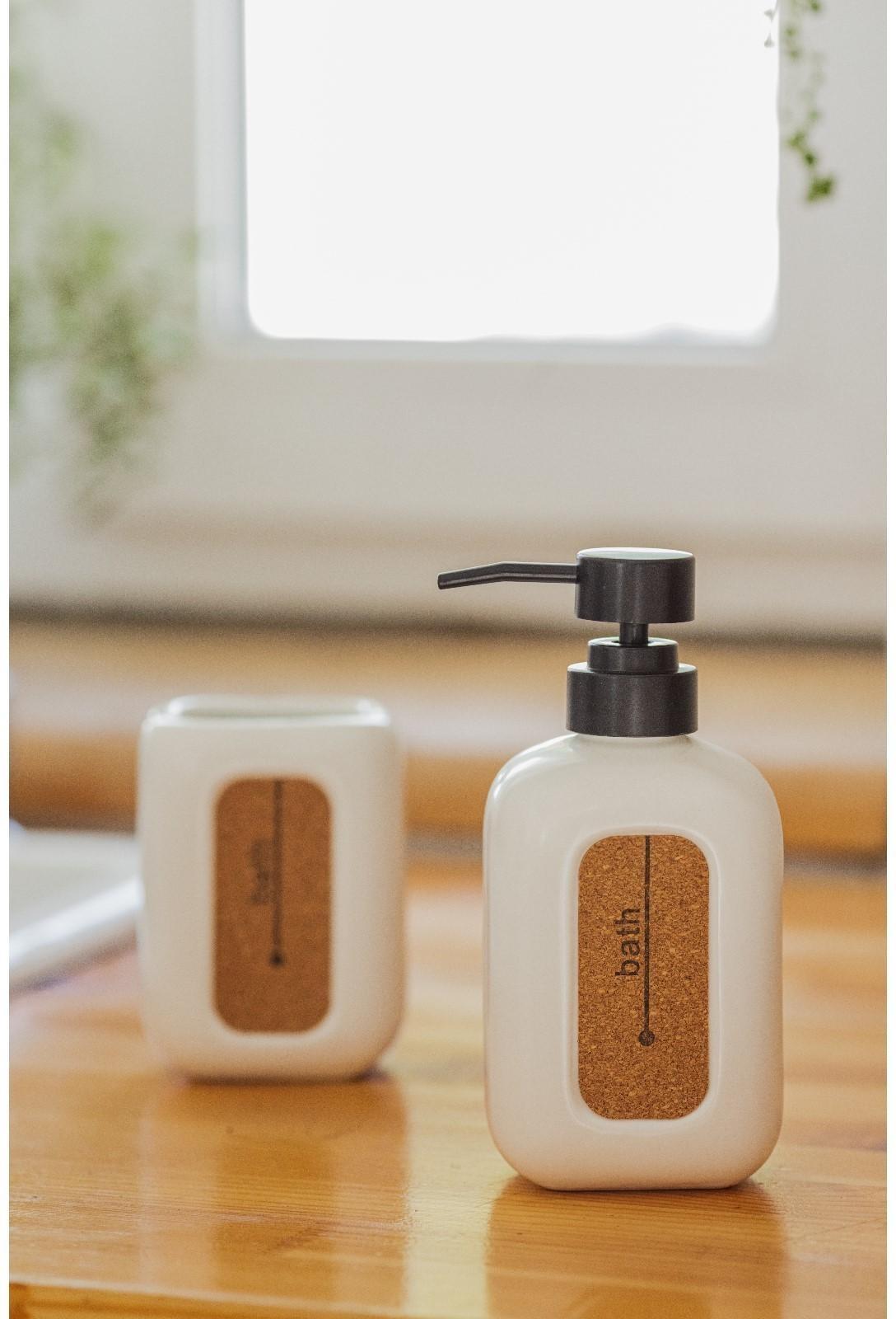 Набор аксессуаров для ванной комнаты Доляна «Лофт», 2 предмета (дозатор для мыла, стакан)