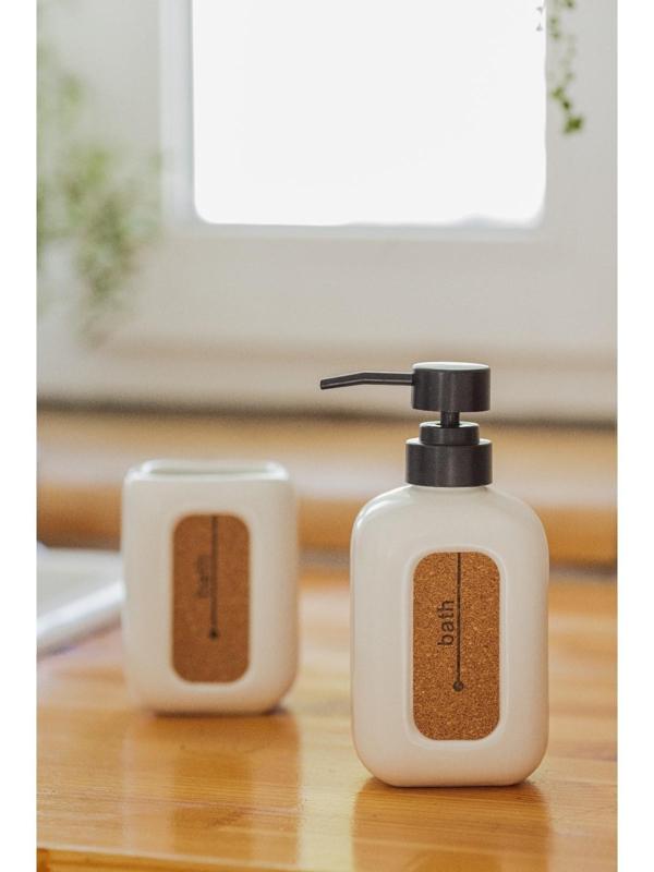 Набор аксессуаров для ванной комнаты Доляна «Лофт», 2 предмета (дозатор для мыла, стакан)