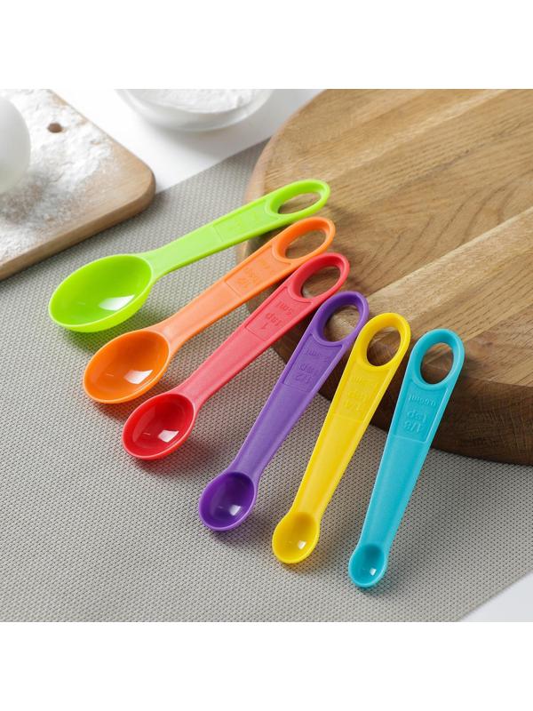 Набор мерных ложек Доляна «Заряд», 12 шт, 22×8×1,5 см, цвет МИКС