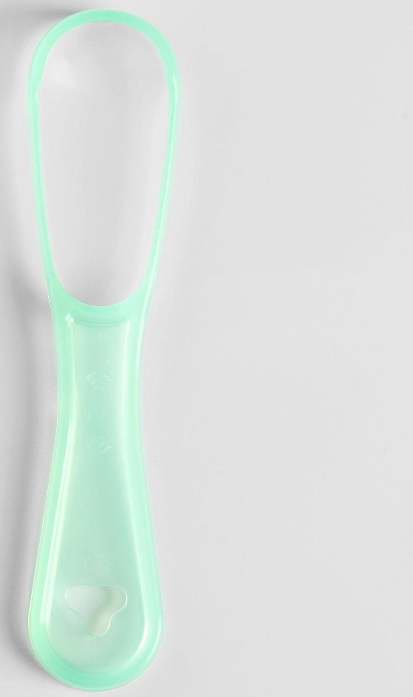 Скребок для чистки языка, зеленый