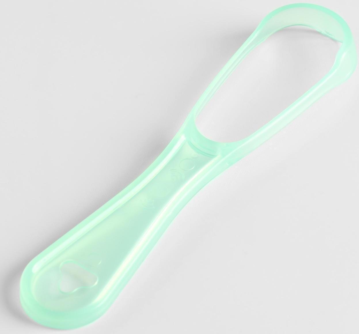 Скребок для чистки языка, зеленый