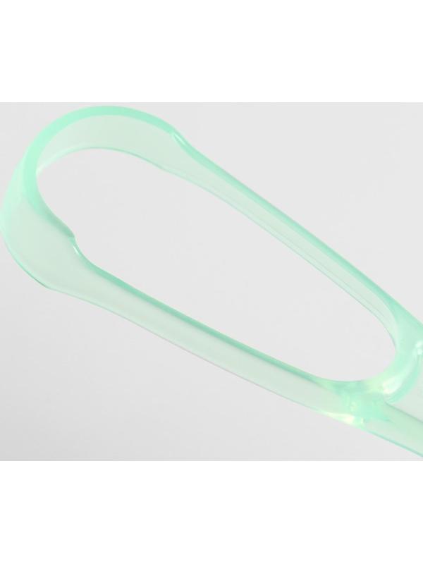 Скребок для чистки языка, зеленый