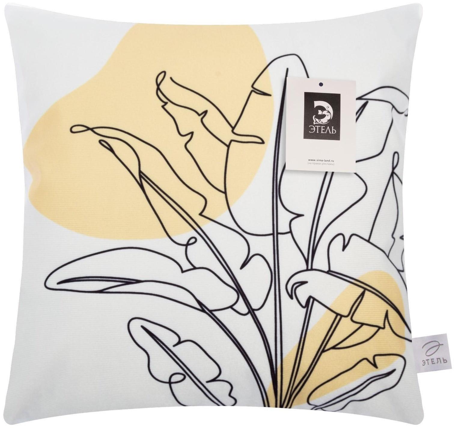 Наволочка декоративная Этель «Листья» 40х40 см, 100% п/э