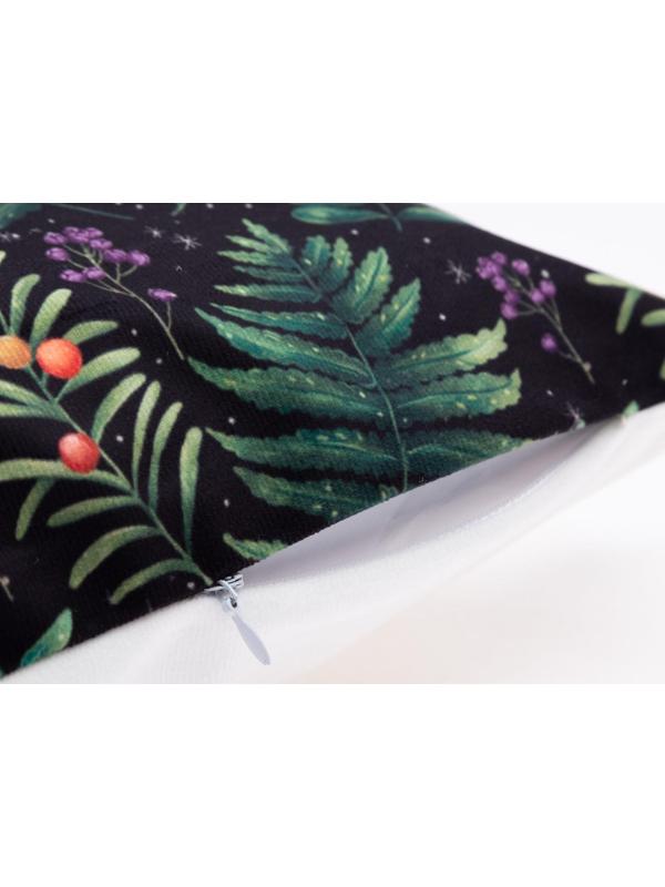 Наволочка декоративная Этель «Папоротник» 40х40 см, 100% п/э, велюр