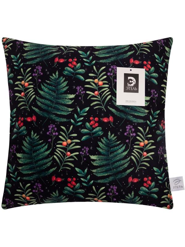 Наволочка декоративная Этель «Папоротник» 40х40 см, 100% п/э, велюр