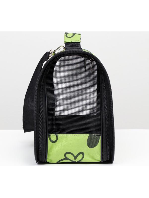 Сумка-переноска для кошек и собак, каркасная «Цветы», размер S, 37,5 х 17 х 22 см