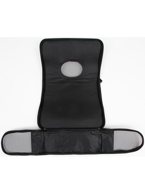 Сумка-переноска для кошек и собак, каркасная, размер S, 37,5 х 17 х 22 см, чёрная с цветными горошинами