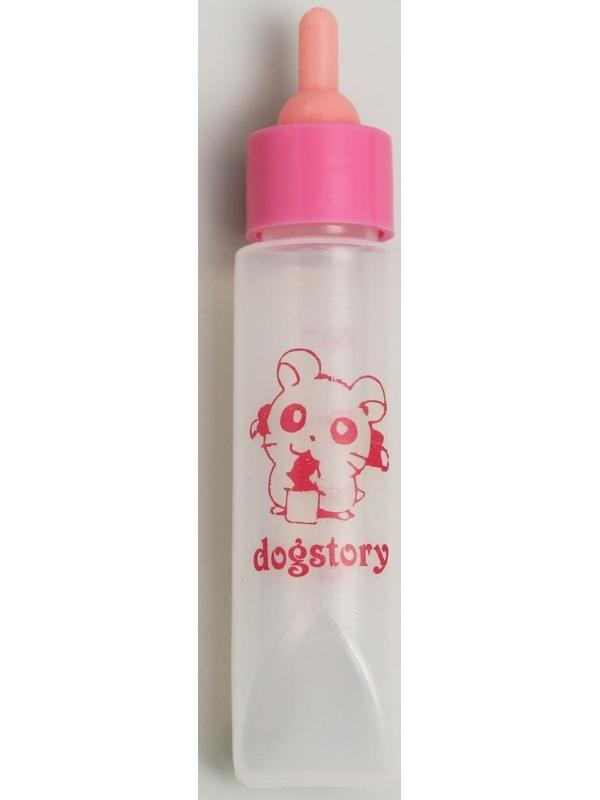 Бутылочка для вскармливания грызунов 30 мл с силиконовой соской (короткий носик), розовая