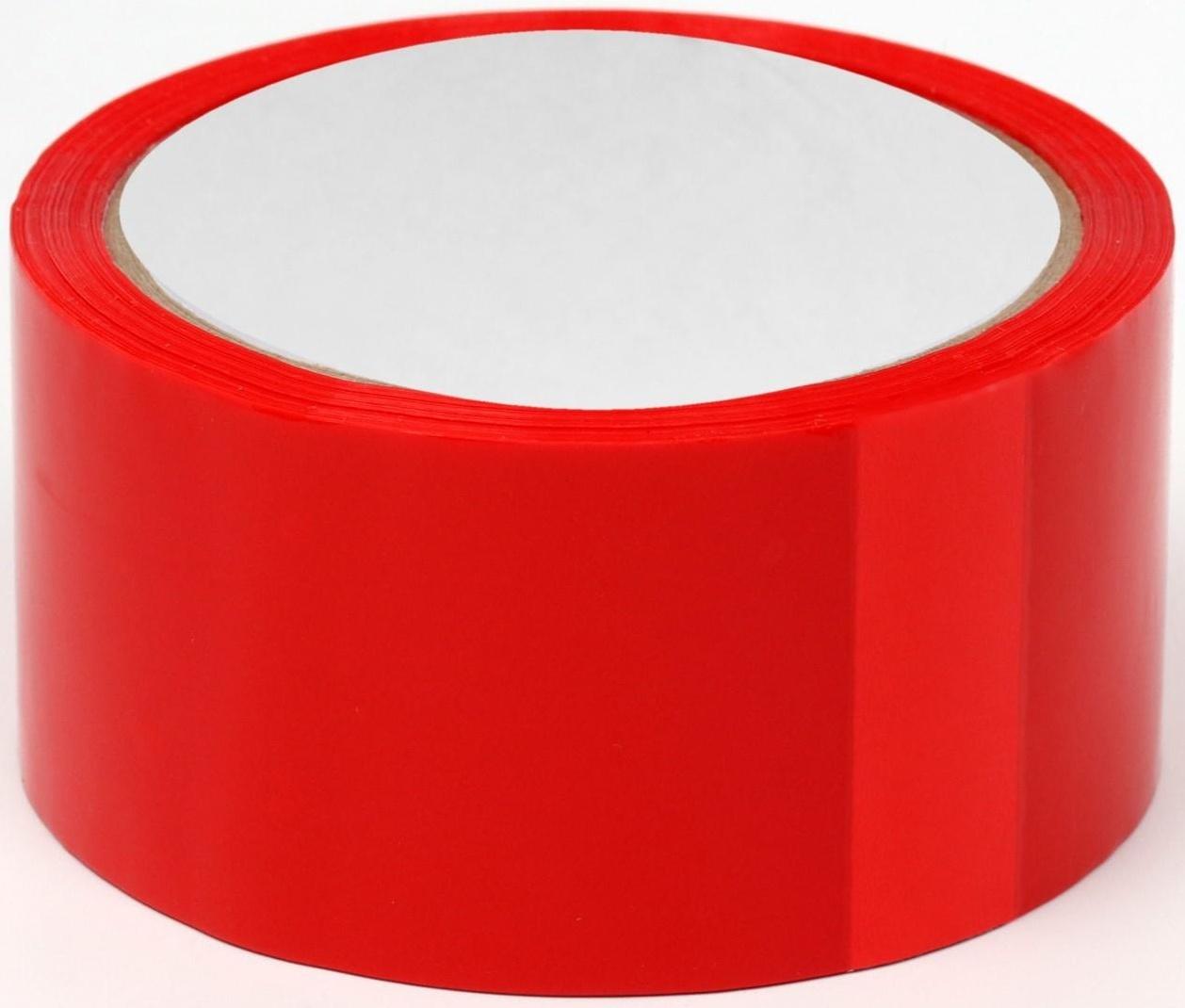 Клейкая лента 48*50 45 мкм, красный