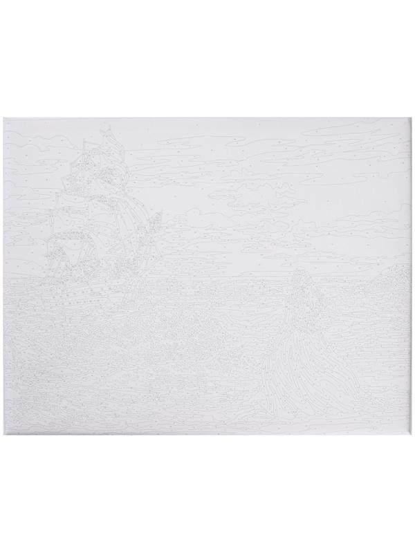 Картина по номерам на холсте с подрамником «Алые паруса на закате» 40х50 см