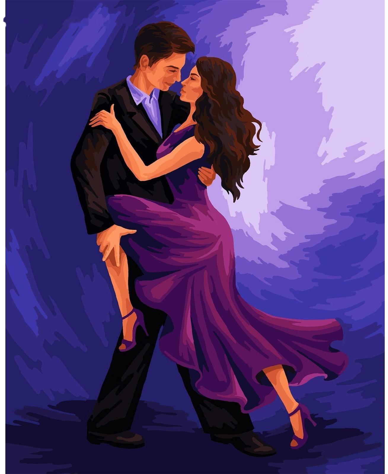 Картина по номерам на холсте с подрамником «Страстный танец» 40х50 см