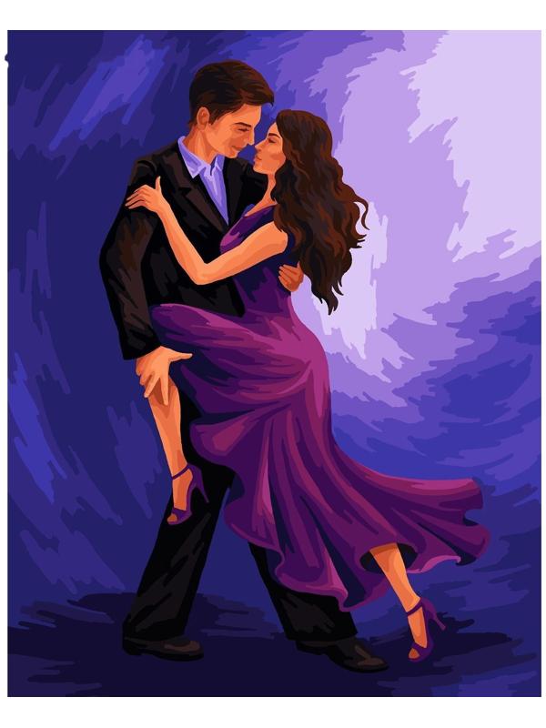 Картина по номерам на холсте с подрамником «Страстный танец» 40х50 см