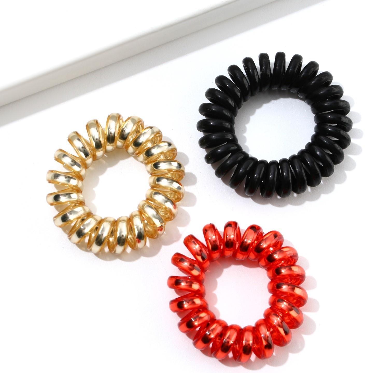 Резинки-пружинки для волос «Авокадного Нового года», 3 шт., d = 3,5 см.