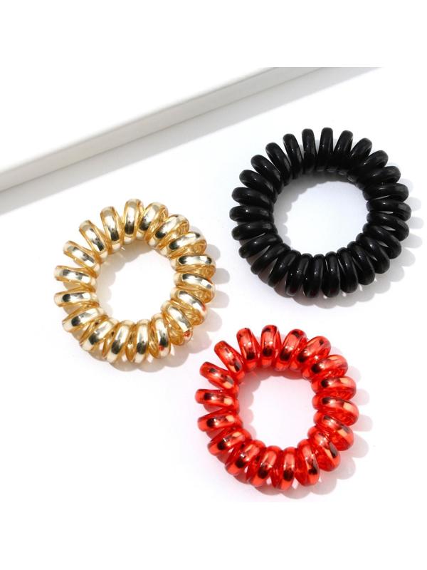 Резинки-пружинки для волос «Авокадного Нового года», 3 шт., d = 3,5 см.