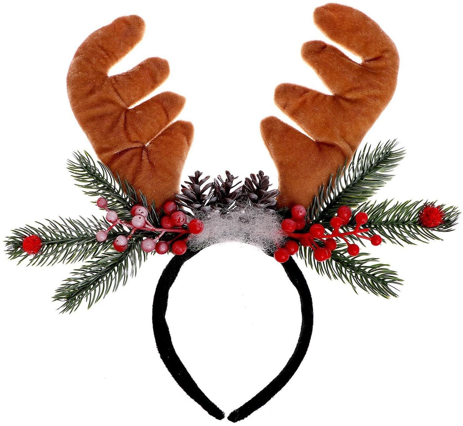 Карнавальный ободок «Рога» с веточками