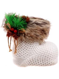 Конфетница «Сапожок», с еловой веткой