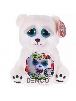 Мягкая игрушка Feisty Pets Злой / Добрый «Полярный Медведь Рычун Карл» / 22 см.